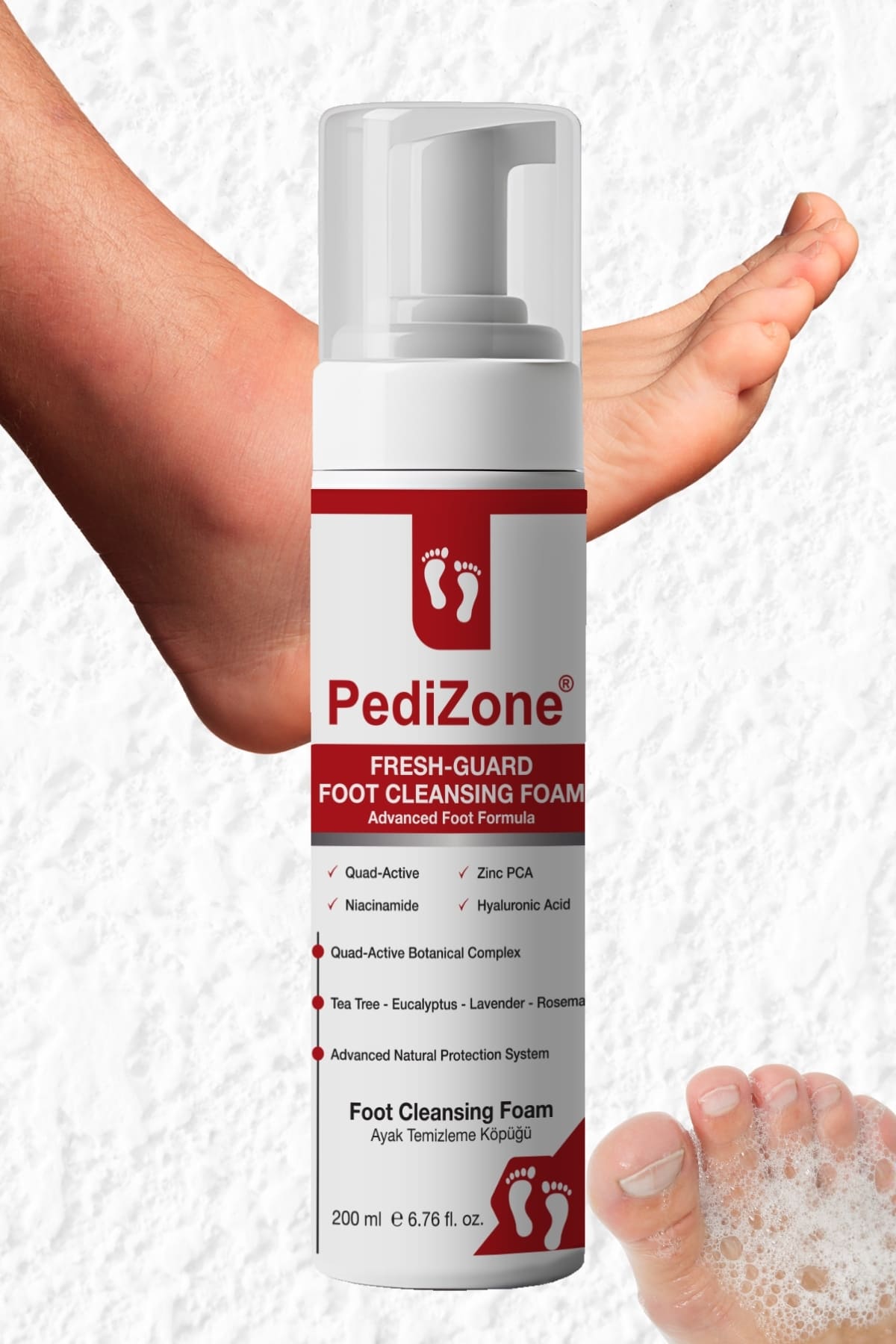Pedizone Fresh Guard Foot Cleansing Foam - Ayak Temizleme Köpüğü 200ml